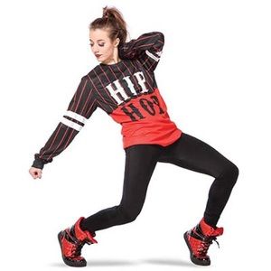 Hip Hop Long Sleeve Dance Top.